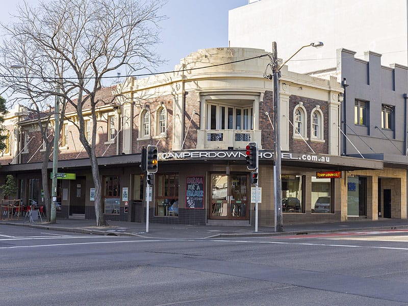 Painting a modern apartment complex in Camperdown, Inner West Sydney
