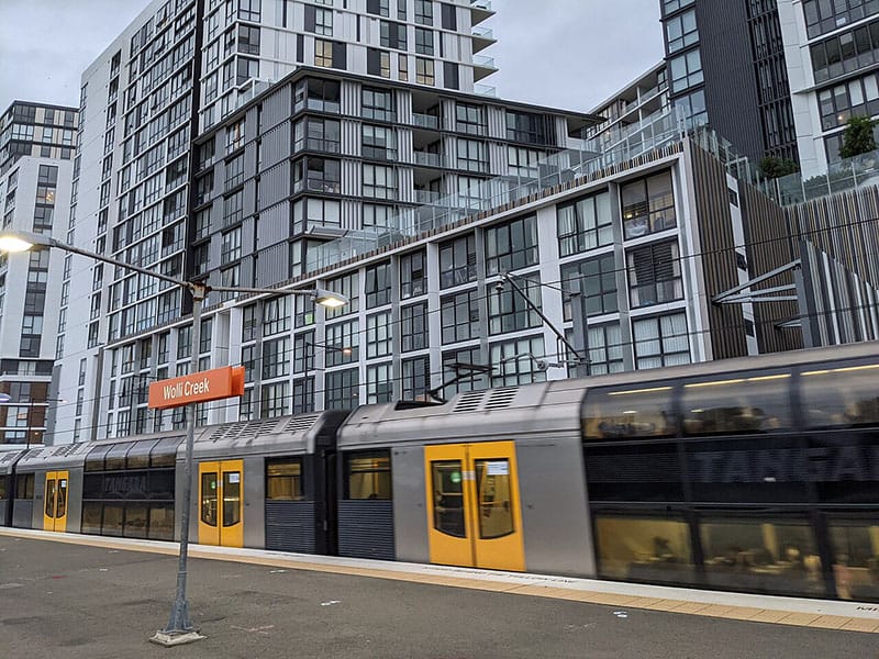 Painting a modern, high-rise apartment complex with river views in Wolli Creek